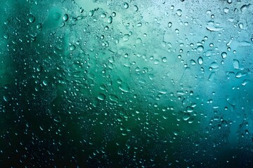 Abstract green and blue gradient background with a grainy texture, a dark blurred wallpaper 