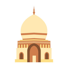 Mosque Building Vector Illustration