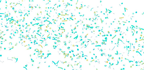 Festive confetti background with teal and gold elements. Perfect for celebrations, parties, and festive designs.