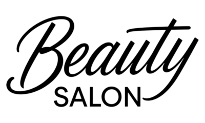 Glossy Gold Beauty Salon Sign with Transparent Background, Neon Design Element