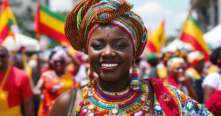 Celebrating World Heritage Day A Radiant Woman in Traditional Attire