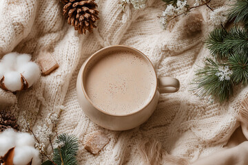 cup of coffee with christmas vives