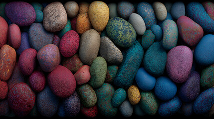 close up of colorful stones