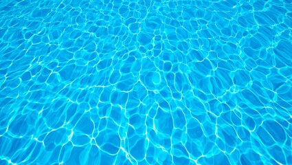Obraz premium Sparkling blue pool water with ripples and light reflections
