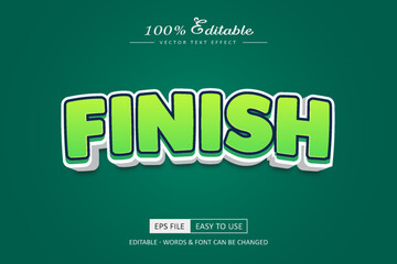 Finish Text Effect 3d text style 