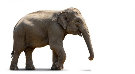 Obraz premium Junger Elefant steht ruhig hell beleuchtet. AI Generated