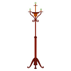 Vintage floor lamp with three light bulbs