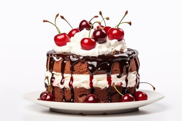 Black forest cake cream dessert whipped.