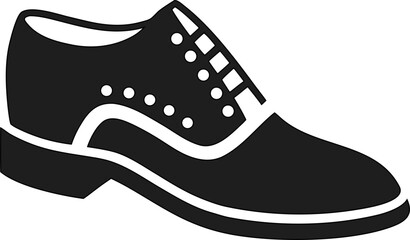Men’s shoe black silhouette vector symbol, perfect for product packaging, boutique branding, and fashion identity design.