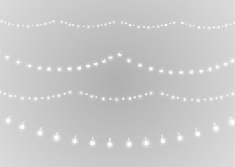 Merry xmas lamps shining with seasonal glow png.