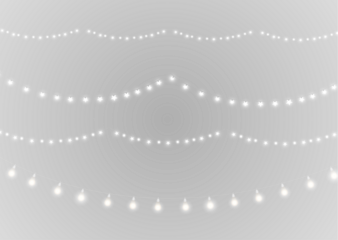 Merry xmas lamps shining with seasonal glow png.