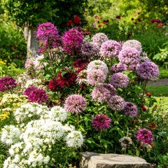 Obraz premium Colorful flower garden display