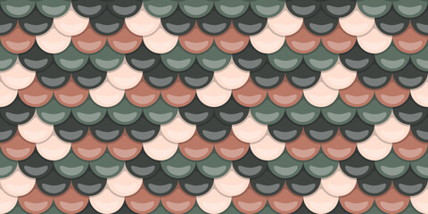 Elegant seamless pattern of overlapping scales in muted earth tones.  Perfect for textile design, website backgrounds, or any project needing a sophisticated, textured aesthetic.
