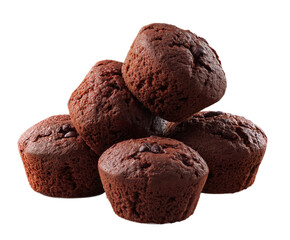 PNG,transparent background,no background,Indulge in the deliciousness of warm, freshly baked chocolate muffins �C perfect for breakfast, brunch, or a sweet treat any time of day to brighten your mood