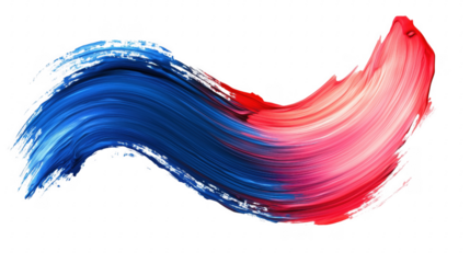 Abstract swirling paint strokes in vibrant colors against a transparent background