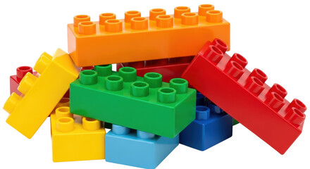 Fototapeta premium Isolated Pile of Building Blocks