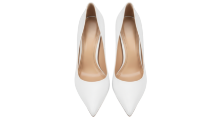 Isolated White High Heel Shoes
