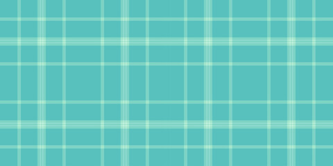 Continuity check vector texture, faded tartan textile background. Net plaid fabric pattern seamless in teal and light colors.