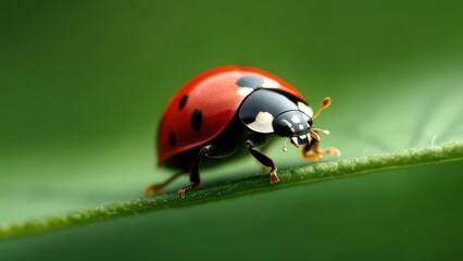 Fototapeta premium Ladybug on a leaf (2)