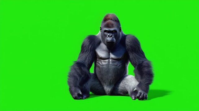 Gorilla Affe &ndash; Chroma Key Greenscreen Video