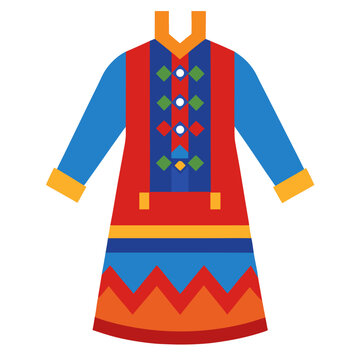 Flat color vector of a sami g kti outfit
