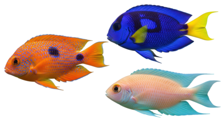 Isolated Colorful Tropical Fish