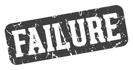 failure rectangular sign. failure stamp