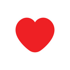Valentine red heart icon. Heart shape Isolated on white background.

