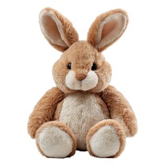 Fototapeta premium A Cuddly and Adorable Plush Bunny Rabbit Ideal for Children’s Playtime and Comfort, Perfect for Gifts and Collecting for All Ages