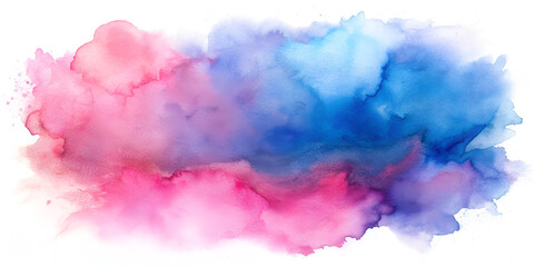 Minimal abstract pink and blue watercolor wash in pastel eco inspired artistic modern design
