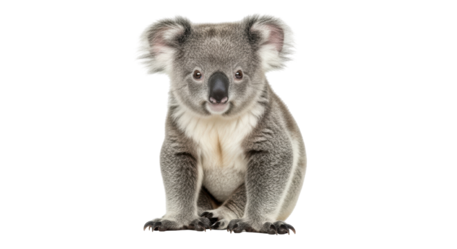 Isolated Koala Sitting
