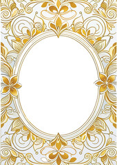 golden frame with floral ornament