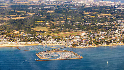 la baule, france, atlantic coast, atlantic ocean, ocean, sea, aerial view, 
