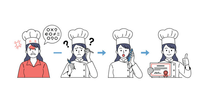 A chef overcomes a difficult challenge and achieves culinary success