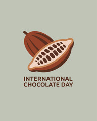 International Chocolate Day Cocoa Bean Celebration Design