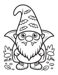 Spooky Halloween Coloring Book Pages For Kids-Adults,  Vectors Illustration, Line Art, Black & White Designs, Bold-Easy, A4 Size 8.5x11