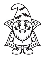 Spooky Halloween Coloring Book Pages For Kids-Adults,  Vectors Illustration, Line Art, Black & White Designs, Bold-Easy, A4 Size 8.5x11