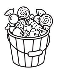 Spooky Halloween Coloring Book Pages For Kids-Adults,  Vectors Illustration, Line Art, Black & White Designs, Bold-Easy, A4 Size 8.5x11