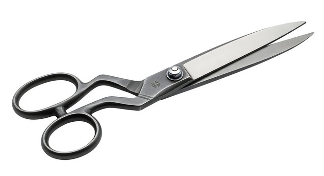 Open scissors isolated on transparent background, a versatile tool for cutting paper, fabric, and various materials, essential for crafts and office tasks - Powered by Adobe