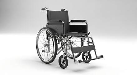 Wheelchair isolated on white background mobility and accessibility concept