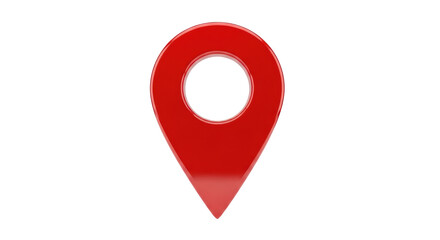 Isolated Red Location Pin