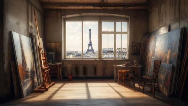 Parisian artist's studio