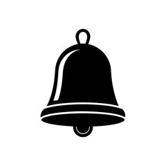 Illustration of a simple bell on transparent background silhouette