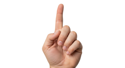 Isolated Hand Pointing Up