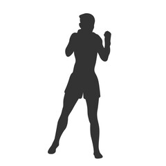 Boxing in vector, flat style. Sportsman in vector.