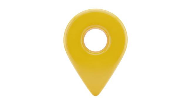 Isolated Yellow Location Marker