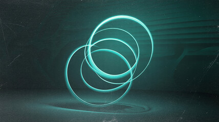 Abstract glowing circles background animation motion graphics design wallpaper concept art