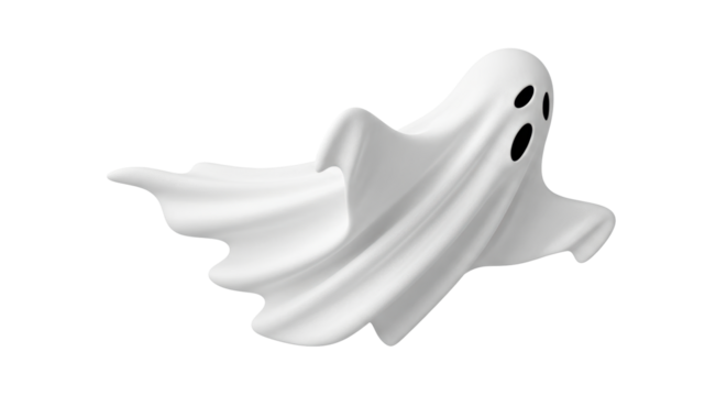 Isolated White Ghost