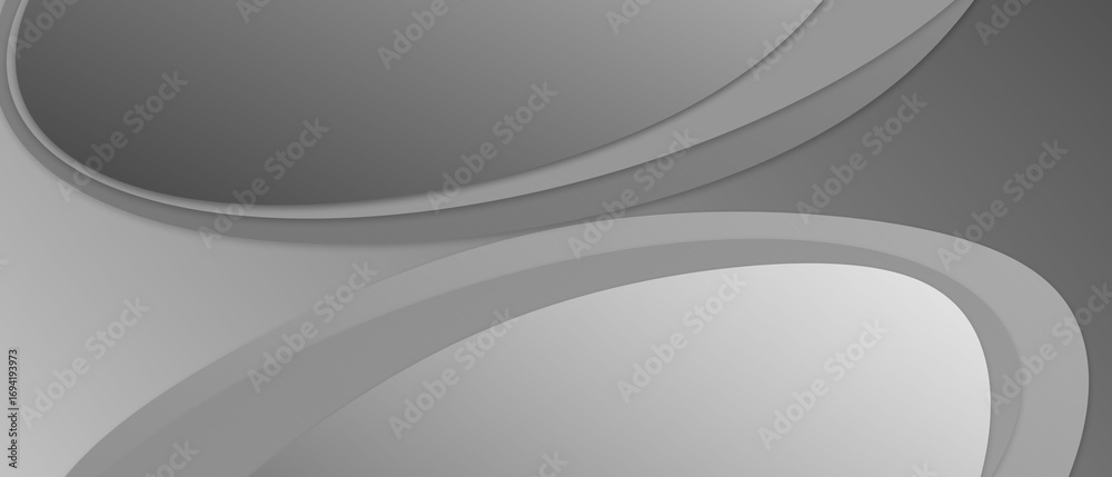 Canvas Prints grainy metallic silver gradient grey abstract geometrical divided curve monochrome background with b