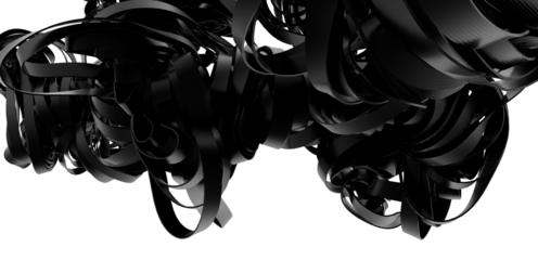 High-resolution image of abstract black shapes. Perfect for design projects needing a modern, edgy feel.